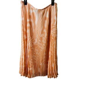 Ruby Rd. Midi Skirt Womens Size 14P‎ Petite Pleated Elastic Waist Chiffon Granny